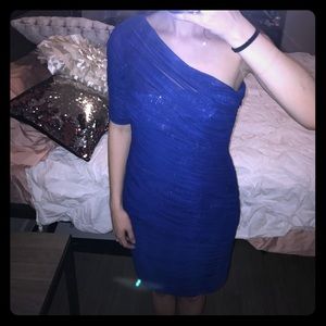 Blue One Shoulder Dress (smaller than size 6)